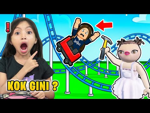 MIRIP PUNYA KAK KEIKEI 🥰😍 LEIKA BIKIN ROLLER COASTER VERSI MUKA LEGEND YANG LUCU [ROBLOX INDONESIA]