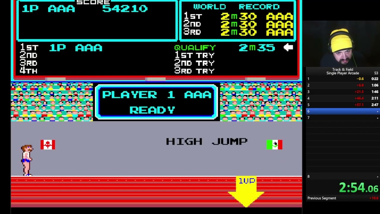 Track & Field (Arcade Ver.) 1 Loop Speedrun World Record *VERIFIED*
