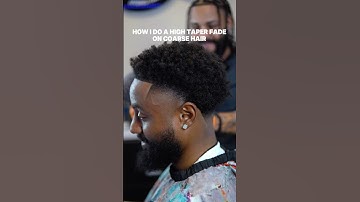 HIGH TAPER FADE TURORIAL (COARSE HAIR/AFRO) #shorts #barber #haircut