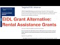 Alternative to $10,000 EIDL Grants - New Rental Assistance and Rental Grants