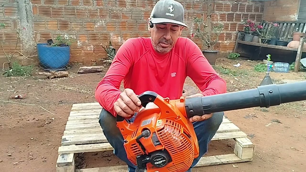 Soprador de folha muito potente e economico, empurra até pedras #jardinagem