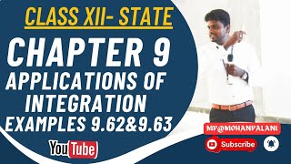 12th State Mathematics| Chapter 9- Applications of Integration- Examples 9.62&amp;9.63| In Tamil