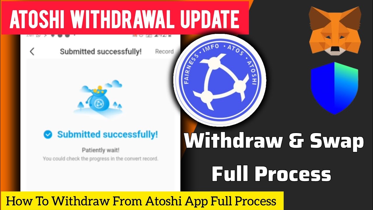 ATOSHI Withdrawal Update| How To Withdraw| How To Swap ATOS To USDT Full Process| ATOSHI Mining App