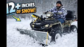 Polaris Sportsman 570 Plows 12 Inches Deep Snow Real Test