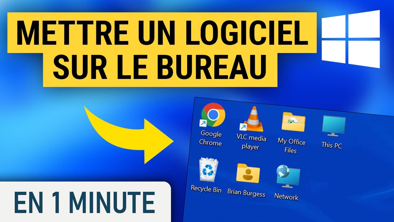 COMMENT METTRE UNE APPLICATION SUR SON BUREAU PC visual data 4