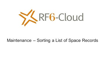 Maintenance Module - Sorting a List of Space Records