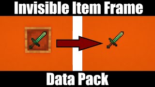 Invisible Item Frame - Data Pack  | Minecraft