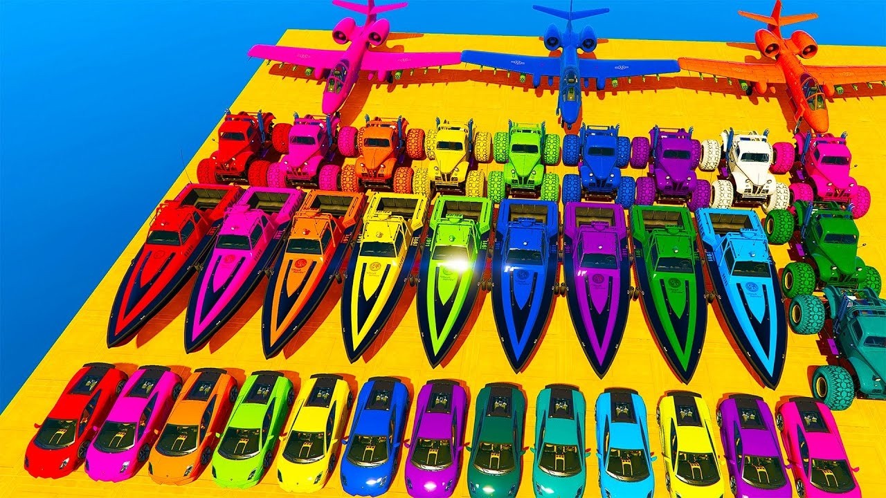 GTA V Gameplay | Custom Map Car On Super Cars, Boats, Bikes, Aircraft, and OffRoad