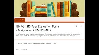 Creating Peer Evaluation Form for Students Assignment Google Form