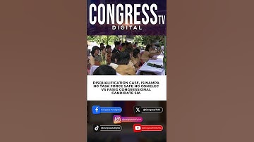 #CongressNews| Disqualification case, isinampa ng Task Force SAFE ng Comelec vs Sia