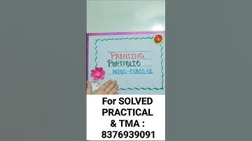 NIOS Painting Portfolio For April/Oct 2024 Exam