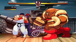 Shin Ryu and Evil Ryu Vs Juggernaut - Highest Level Incredible Epic Fight! screenshot 2