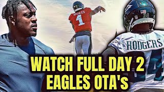 WATCH FULL DAY 2 Eagles OTAs + INTENSE TRAINING & Philadelphia Eagles Practice + Players React