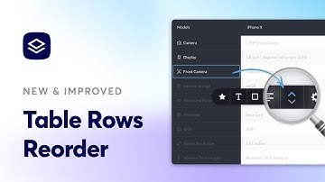 NEW: Table Rows Reorder