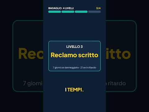 Video Bagaglio non arrivato? Cosa fare in 4 livelli