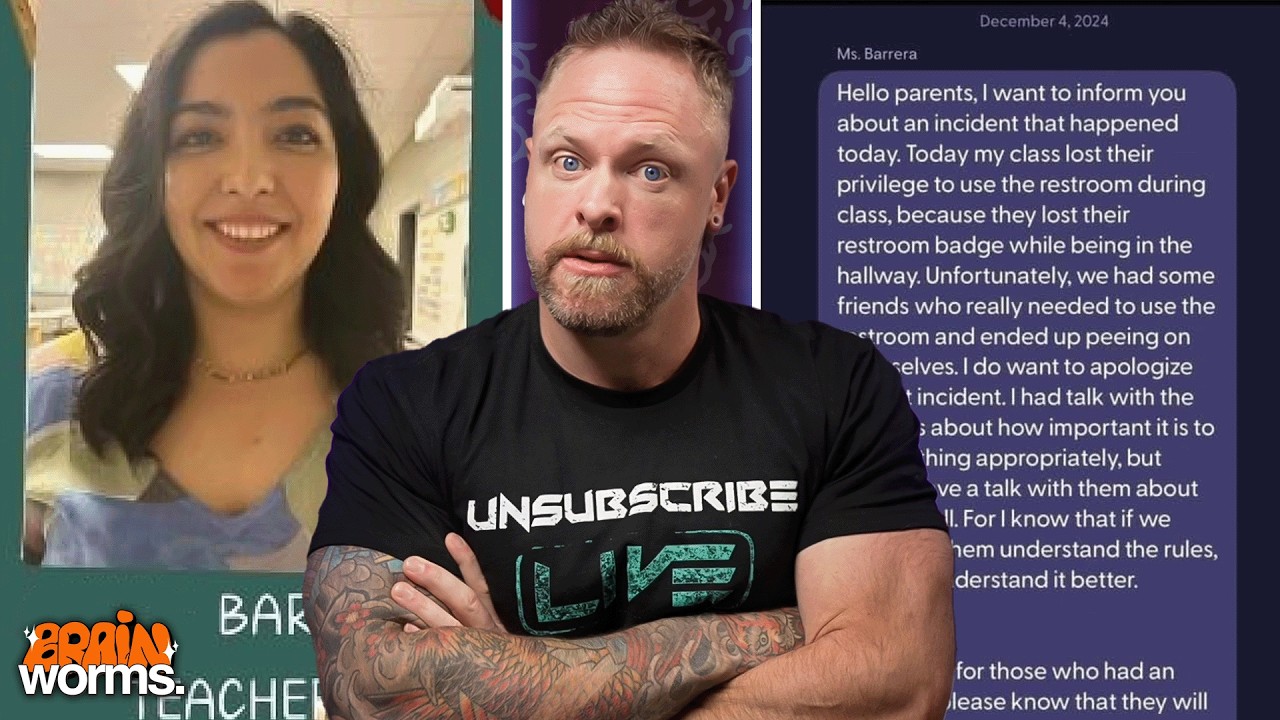 braindead teacher forces young students to wet themselves - BRAINWORMS 🧠🪱