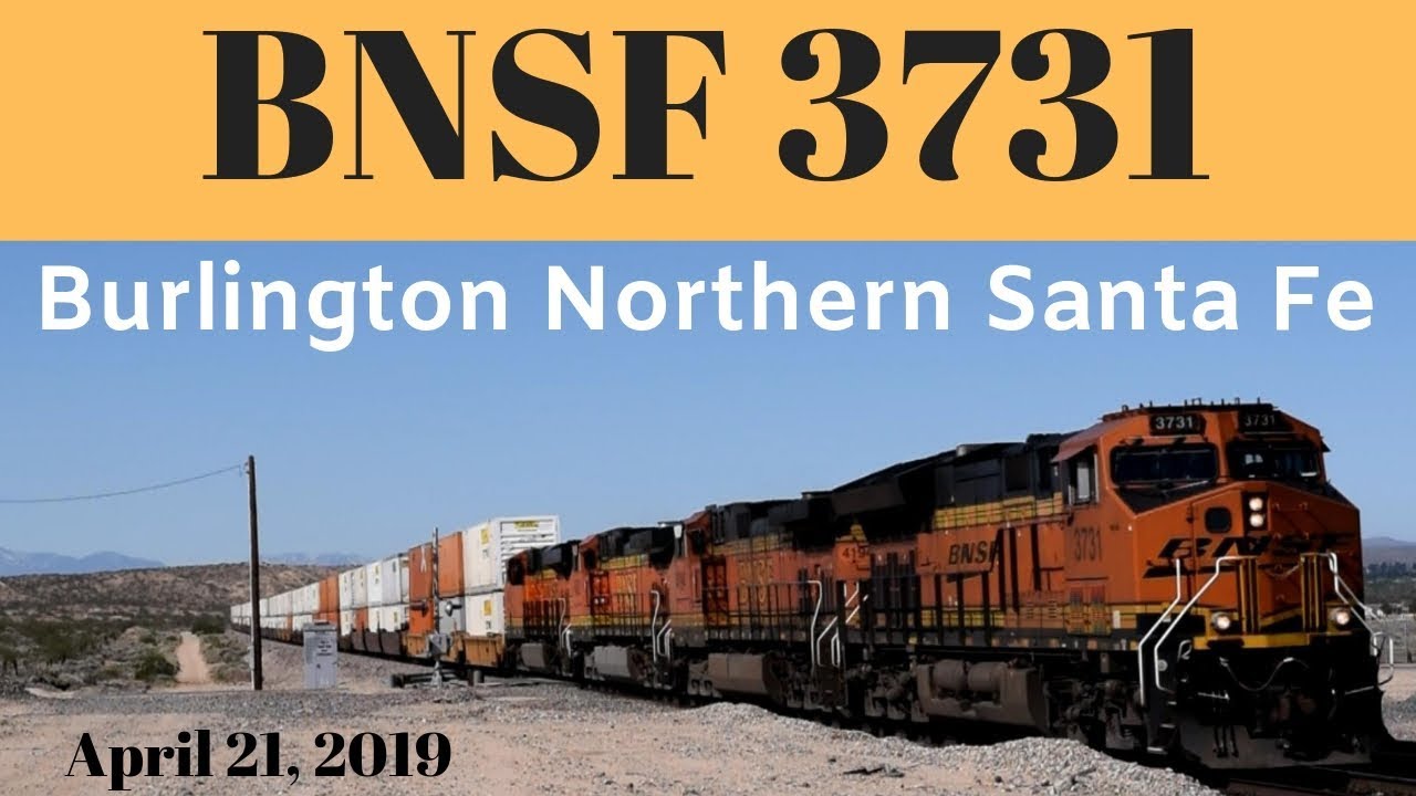 BNSF Intermodal Train 2019 Eastbound Cajon Sub BNSF 3731 - 