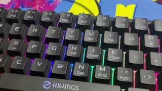 HiWings RGB Gaming Keyboard And Mouse Unboxing - HI 600 Gaming Keyboard And Mouse Kit screenshot 5