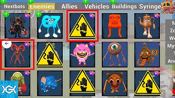 Nextbots in playground mod updated new 9.2.11 unlocked 🔓 every character 😱 chasing nextbots 🔥