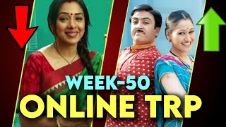 ONLINE TRP - Week 50 - TMKOC beats Anupama & Naagin | Top 20 Online Shows | STAR Plus,SAB TV, Colors