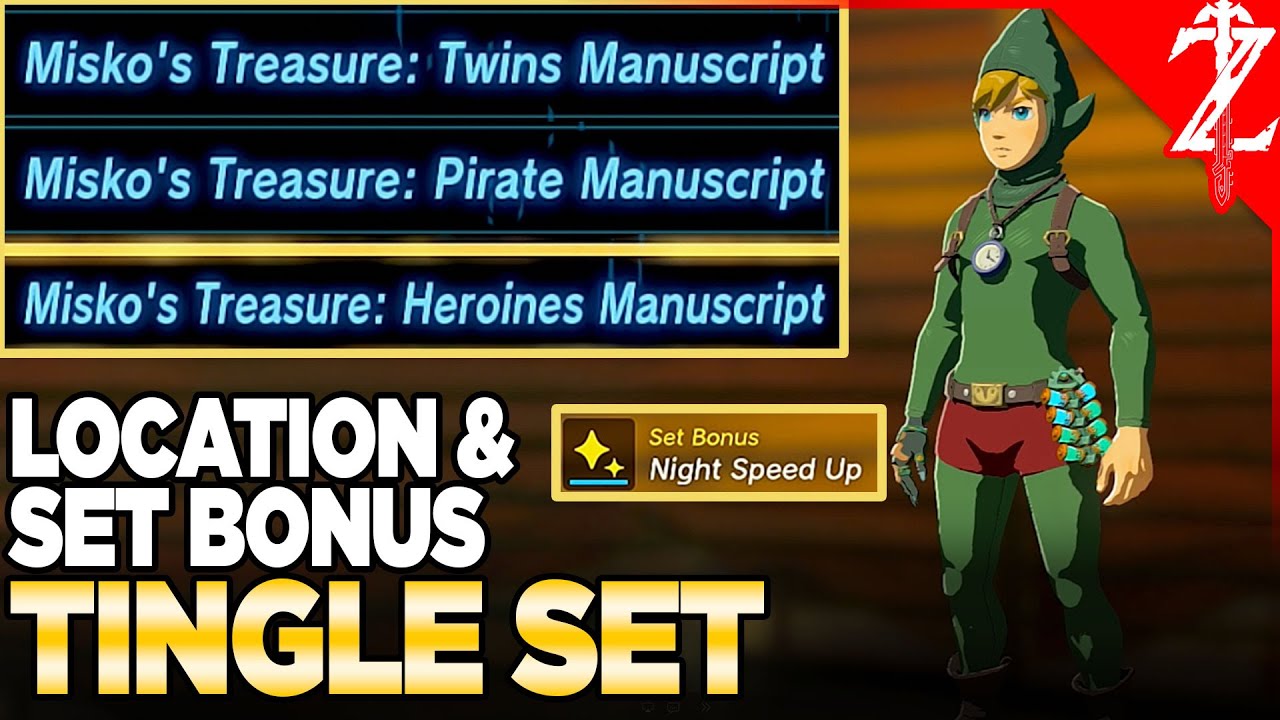 Tingle Set Locations & Misko's Treasure Manuscripts in Tears of the