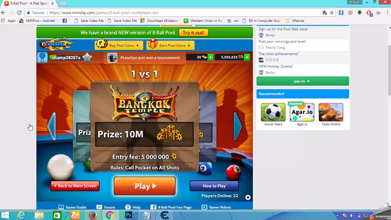 How to enable long guideline in 8 ball pool Pc - Hack 8 ...