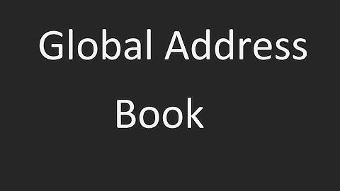 Edit the MCOE Global Address Book
