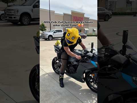 Before and After Dyno Tuning my 2025 Zx6r with Full Sutem M4 Exhaust 🔥🍿