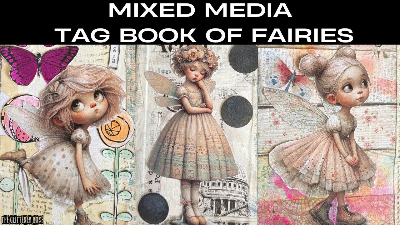 The Magical Mixed Media Fairy Tag Book Maremi Small Art - YouTube