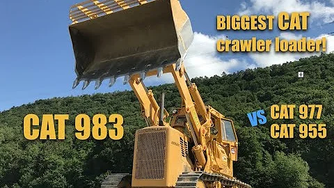 Kolik váží pásový nakladač Caterpillar 983?