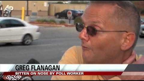 Poll Worker Bites Voter