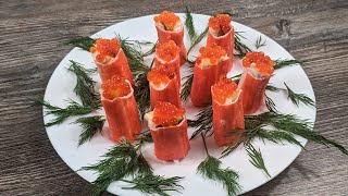 Новый Год - Закуска на Новый Год! Рецепт с крабовыми палочками!