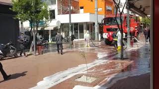 Nazillide Cadde Ve Sokaklar Yıkandı