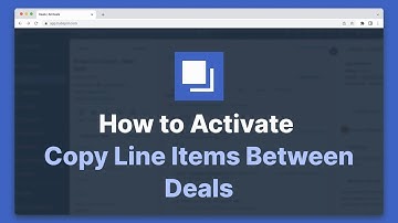 How to activate Copy Line Item Between Deals App