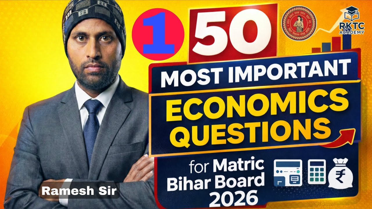 Top 50 Most Important Economics Questions for Bihar Board Matric Exam 2026