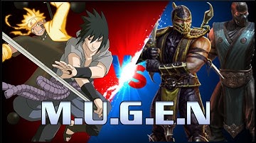 MUGEN: Naruto & Sasuke vs Scorpion & Sub Zero