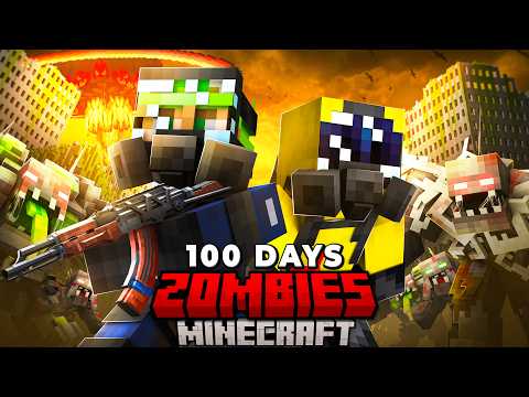 We Survived 100 Days of DUO Evolved Zombie Apocalypse in Minecraft