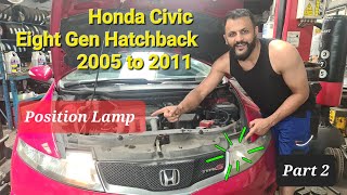 how to replace | LEFT | position lamp on Honda Civic Part 2 #headlight