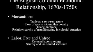Module 1D - English-Colonial Economic Relationship