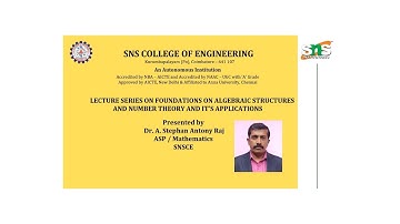 Design Thinking in Algebra and Calculus | Dr. A. Stephan Antony Raj | SNS Institutions