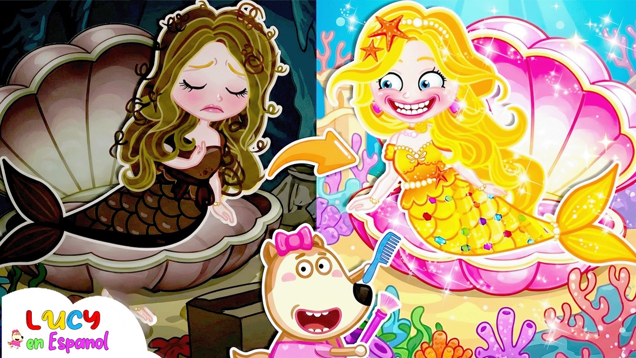 ¡Lucy transforma a la sirena Mera! 🧜‍♀️ Magia bajo el mar+ Más🌈‪@LucyEnEspanol‬