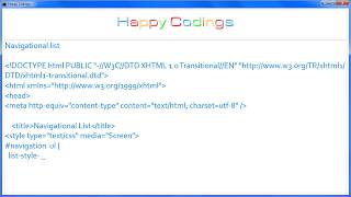 Html Navigational List