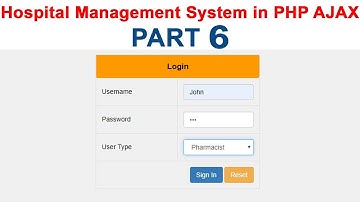 Hospital Management System in PHP AJAX Part 6
