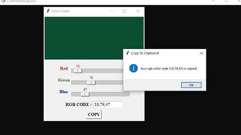 Color Picker In Tkinter Python With Source Code | Source Code & Projects
