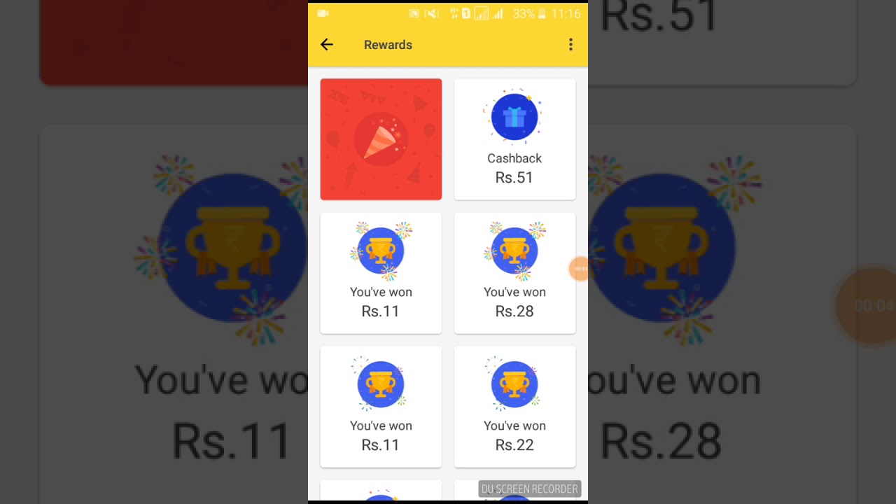 Tez win 1 lakh scartch card open  (23/12/17)