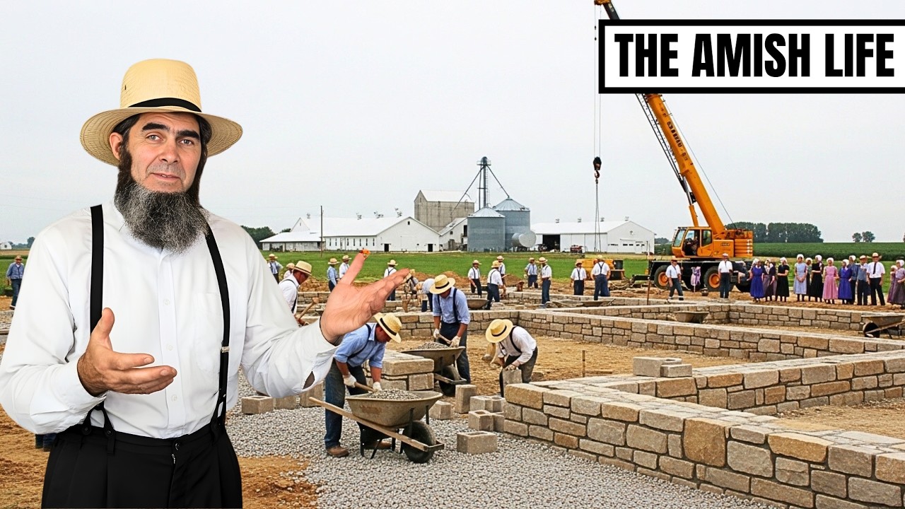 Что делают мужчины-амиши, чтобы построить каменный фундамент, который прослужит 200 лет | Жизнь а...
