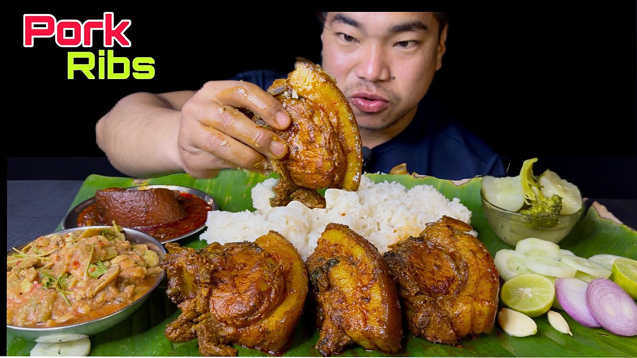 PORK Ribs || Big Bites Manipur || Yongchak Hawaimubi Eromba🤤