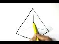 How to draw pyramid  easy step by step for children, kids, beginners