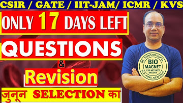 17 Days Left – CSIR NET Life Sciences | Most Expected Questions & Rapid Revision I DR. ASHISHH GUPTA