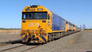 9154 Broad Gauge Grain Train With Four Diesel Locomotives (21/3/2024) - PoathTV Australian Railways by PoathTV - Australian Trains 160 views 8 days ago 2 minutes, 17 seconds